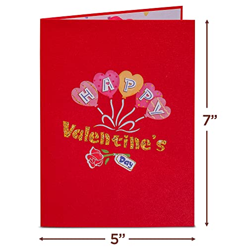 Paper Love Happy Valentine's Day Card, 3D Dog Pop Up Valentine Cards - 5" x 7" Cover - Includes Envelope and Removable Note Card - Image 4