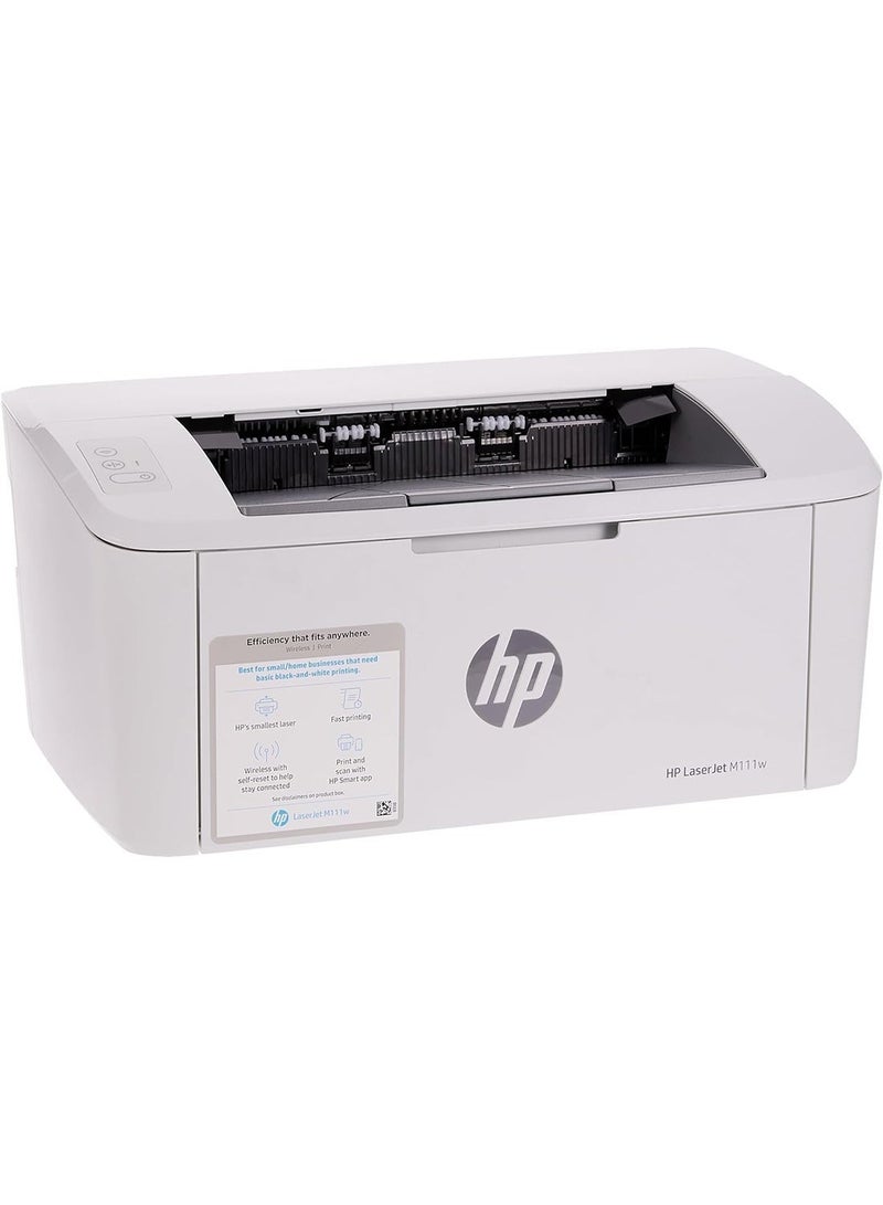 HP LaserJet M111w Black & White Multifunction Localization Printer, Print Speed Up To 20 ppm, 100 Sheets Output Capacity, 8000 Pages Monthly Cycle, USB / Wireless Connectivity and Perfect For Home | 7Md68A - White & New 2025 MacBook Air MW0W3 13-Inch Display, Apple M4 Chip 10-Core CPU 8-Core GPU Processor/16GB RAM/256GB SSD/macOS(International Version) English SilverBundle - Image 2