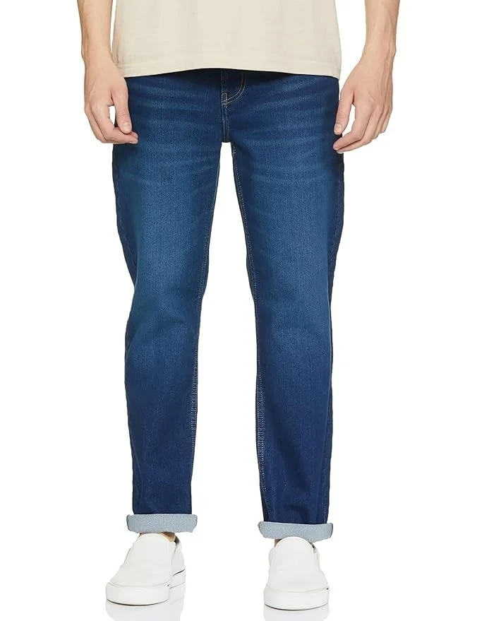 Inkd Men's Regular Fit Jeans - Mid-Rise | Cotton Blend | Contrast Stitch|  Stretchable Fabric | Classic 5 Pocket Styling