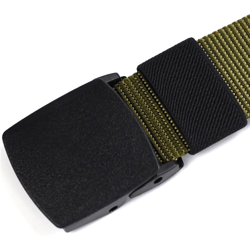 Men's Belt Canvas Adjustable Outdoor Belt with Buckle ( Green) - Image 2