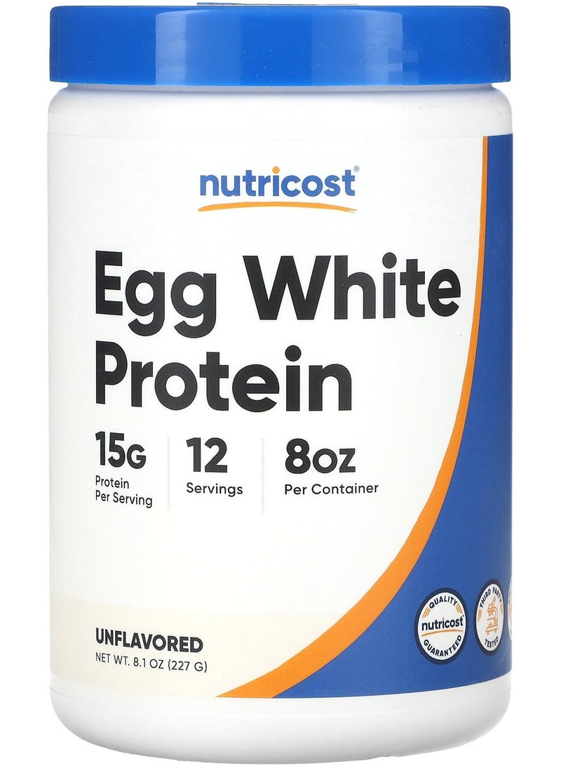 Nutricost Egg White Protein, Unflavored, 8.1 oz (227 g)