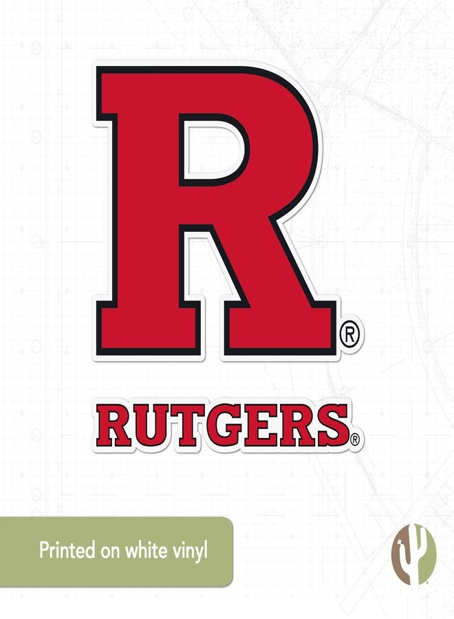 Desert Cactus Rutgers Sticker Vinyl Decal Laptop Water Bottle Car Scrapbook (4 Inch Set V1) - Image 5