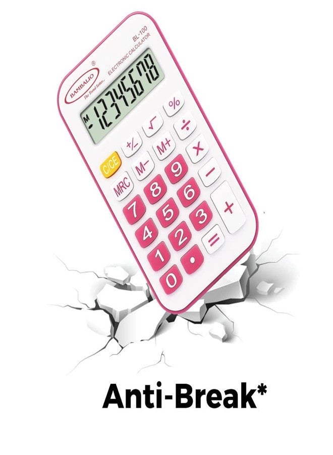 Bambalio 8 Digits BL-100 Portable Pocket Calculator with 3 Years Warranty Pink - Image 3