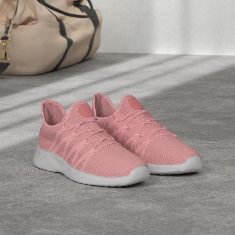 Feethit Womens Slip On Running Shoes Non Slip Walking Shoes Lightweight Gym Workout Shoes Breathable Fashion Sneakers All Pink Size 10.5 - Image 3