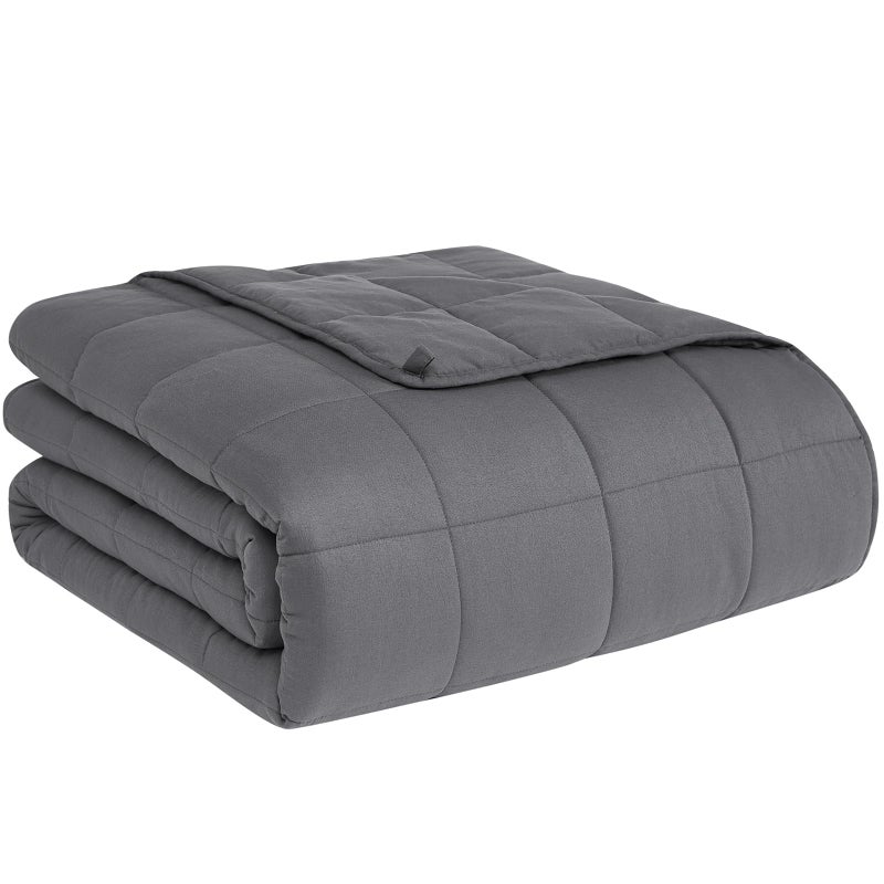CuteKing Weighted Blanket for Adults12lbs 48x72 Grey Heavy Blanket for 110130lbs Weighted Blanket for Cooling Heating with Premium Glass Beads Soft Thick Blanket for Adult AllSeason