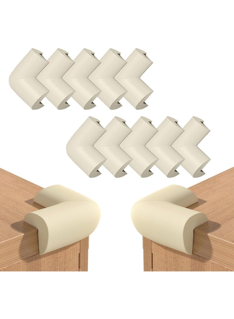 10 Pack Corner Protector Baby Proofing Edge and Corner Guards, Soft Safety Pre-Taped Rubber Foam Furniture Bumpers for Fireplace, Table, Stair, Cabinet - Image 1