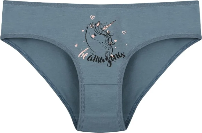 Donella 10-Piece Colorful Unicorn Printed Young Girls' Panties - 5171PB10