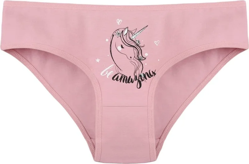 Donella 10-Piece Colorful Unicorn Printed Young Girls' Panties - 5171PB10