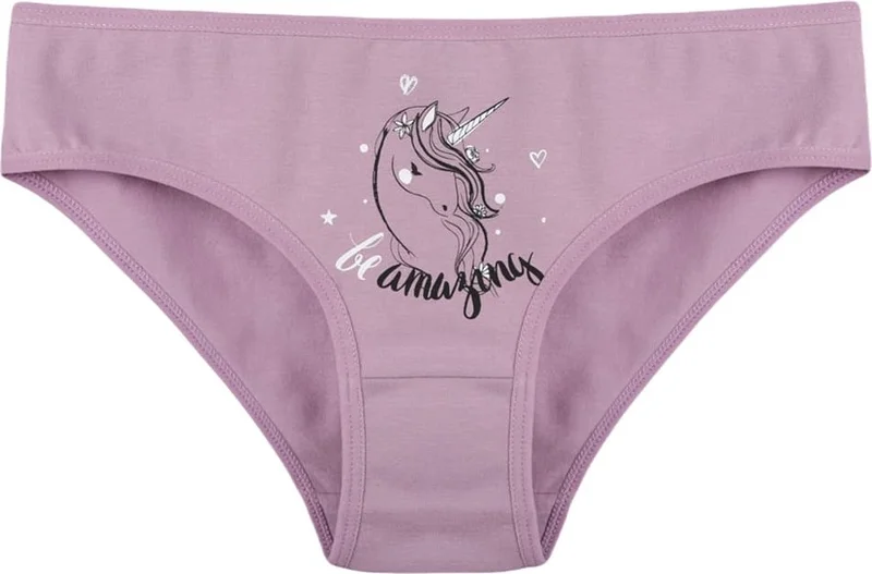 Donella 10-Piece Colorful Unicorn Printed Young Girls' Panties - 5171PB10