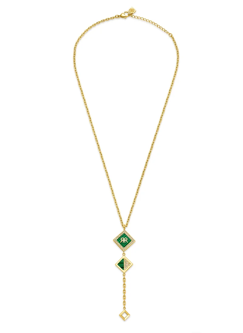 CERRUTI 1881 Cerruti 1881 Diamante Gold Plated Necklace with Green Pendant for Women