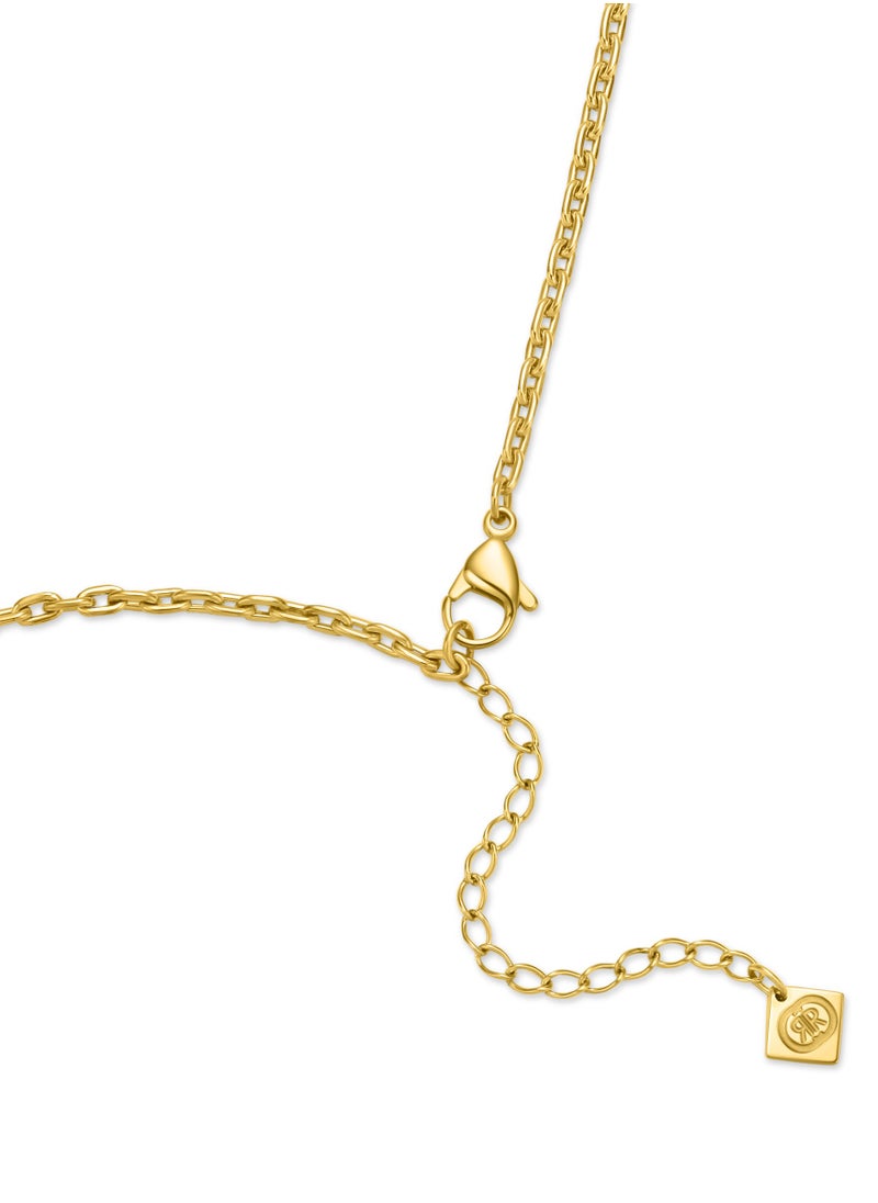 CERRUTI 1881 - Diamante Gold Plated Necklace with Green Pendant for Women - Image 1