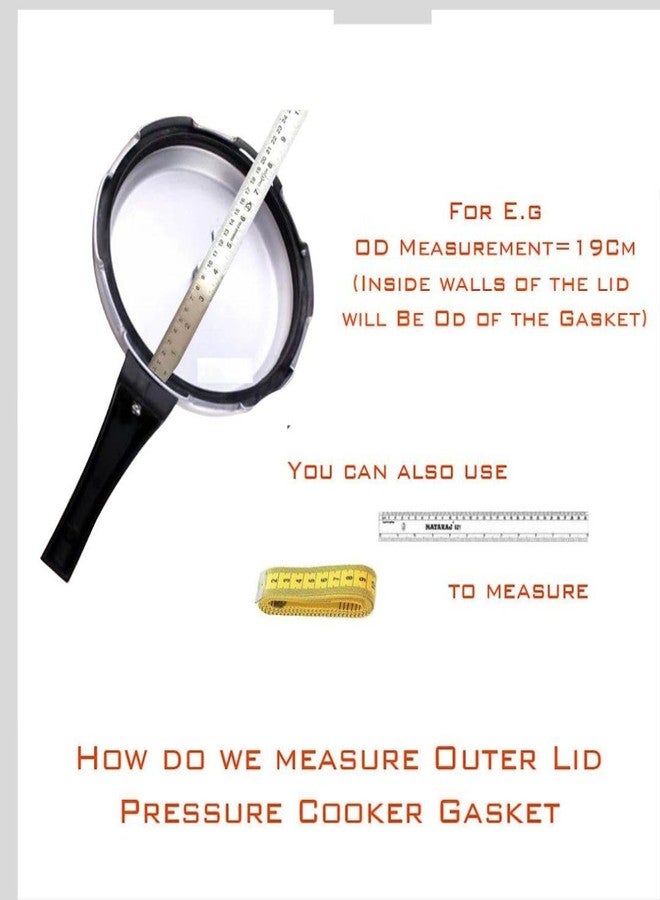 QUICK CLICK GOODS | Outer Lid Rubber Gasket for 7.5 Litre Popular Alluminium Pressure Cooker. Outer Lid Dimeter is 27 cm (Packof 1) (Black Color) - Image 3