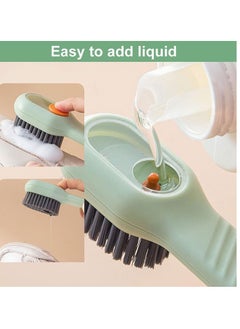 Bukela Multifunctional Liquid Shoe Brush,  Scrub Brushes for Cleaning, Liquid Adding Soft Fur Cleaning Brush, Multifunctional Laundry Brush with Liquid Box for Washing Shoes Clothes(Green 2pcs)  - Image 2