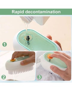 Bukela Multifunctional Liquid Shoe Brush,  Scrub Brushes for Cleaning, Liquid Adding Soft Fur Cleaning Brush, Multifunctional Laundry Brush with Liquid Box for Washing Shoes Clothes(Green 2pcs)  - Image 5