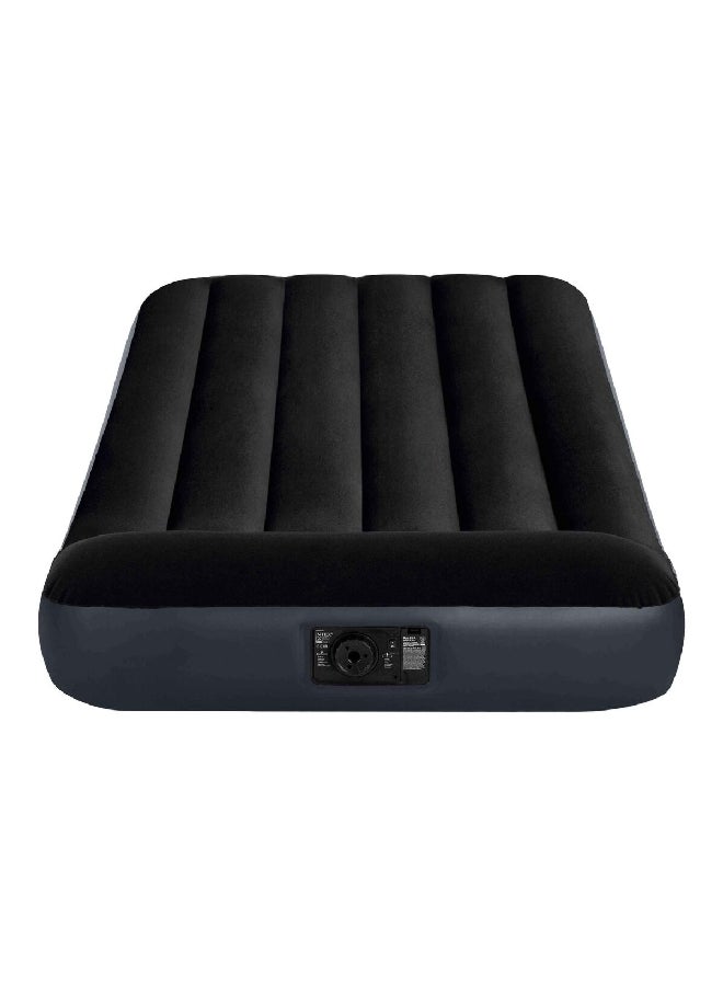 انتكس 64146 دورا بيم سرير هوائي مقاس توين قياسي قابل للنفخ مع مسند للوسادة ومنفاخ مدمج أسود 35.8 × 17.8 × 28.4 سم - Image 1