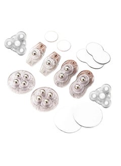 XICEN 4 PCS Self Adhesive Caster Wheels ,Swivel Wheels for Furniture ,2.4 Inch Steel Universal Wheel, 30 LBS Load Capacity Per Caster, for Appliance (with 4 Ball Bearings, Clear )  - Image 2