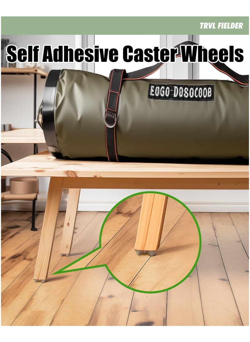 XICEN 4 PCS Self Adhesive Caster Wheels ,Swivel Wheels for Furniture ,2.4 Inch Steel Universal Wheel, 30 LBS Load Capacity Per Caster, for Appliance (with 4 Ball Bearings, Clear )  - Image 5