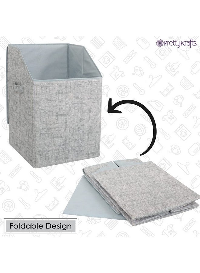 PrettyKrafts 75 LTR Foldable Laundry Basket for Clothes | Jute Laundry Bag | Washing Clothes Storage Basket | Toy Storage Organizer | 40x35x53cm | Grey - Image 4