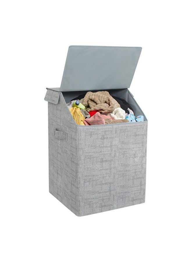 PrettyKrafts 75 LTR Foldable Laundry Basket for Clothes | Jute Laundry Bag | Washing Clothes Storage Basket | Toy Storage Organizer | 40x35x53cm | Grey - Image 1