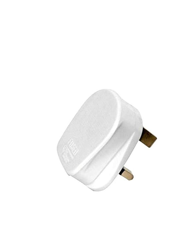 RR - Rr White Fused 13A Plug Top Uk 3Pin British Plug Connector Cord Adapter Electrical Plug Socket Mains Top Appliance Power Socket Fuse Adapter - Made In India - Image 1