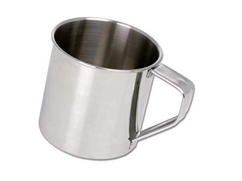 Meqstore Kitchen Mug Stainless Steel Plain Coffee Mug/Milk Mug/Juice Mug/Coffee Cups & Mugs - 1 Piece, Silver, 500 ml - Image 2
