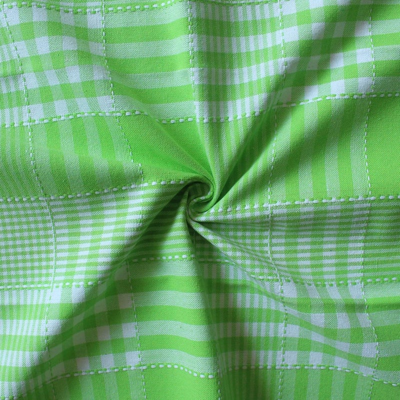 AIRWILL Cotton Track Dobby Green Designed Blackout and Room Darkening 5ft Window Curtains Pack of 1 pc Self Design Green - Image 2