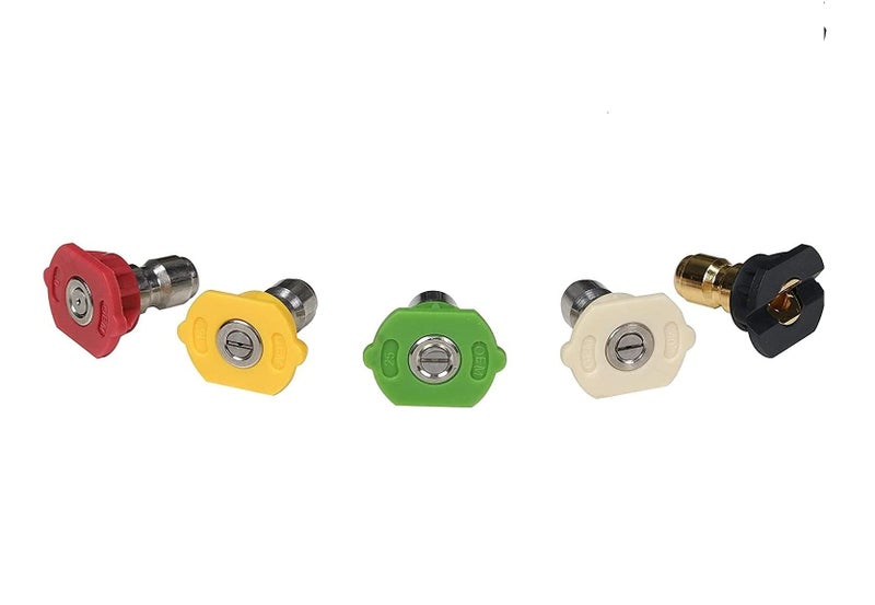 Simpson Cleaning 80145 3600 PSI Universal Pressure Washer Nozzles 14Inch Quick Connect Hot or ColdWater Use Set of 5
