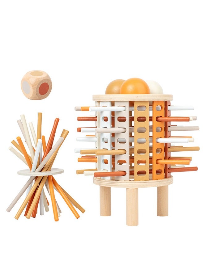 Children's Educational Toys Wooden Board Games Baby Thinking Enlightenment Teaching Aids Pizza Tower Parent-Child Interactive Toys Math Montessori Wisdom Games Baby Early Education Gifts - Image 1