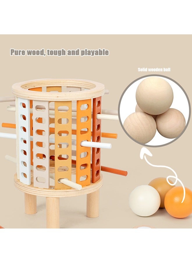 Children's Educational Toys Wooden Board Games Baby Thinking Enlightenment Teaching Aids Pizza Tower Parent-Child Interactive Toys Math Montessori Wisdom Games Baby Early Education Gifts - Image 2