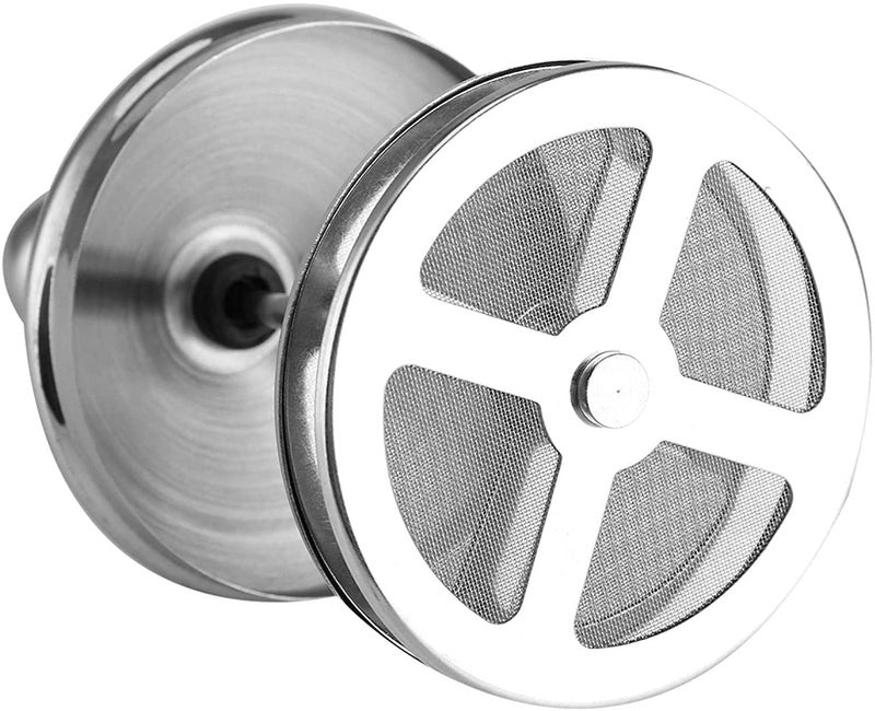 Pindia 400 ML Stainless Steel Manual Milk Frother, Double Mesh Coffee Cappuccino Foamer Creamer - 1 Pc - Image 2