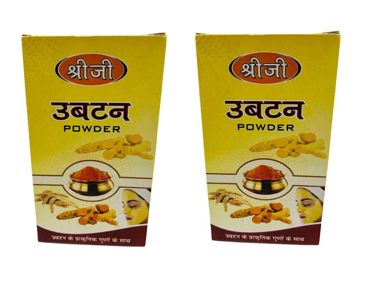 Shree Ji Herbal Bath Powder Ubtan Pack Skin Lightening Tan Removal Ancient Ayurvedic Healing Enriched with Turmeric 100gm Pack of 2 - Image 1