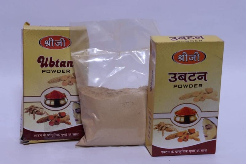 Shree Ji Herbal Bath Powder Ubtan Pack Skin Lightening Tan Removal Ancient Ayurvedic Healing Enriched with Turmeric 100gm Pack of 2 - Image 2