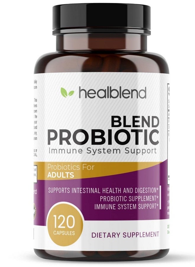 healblend Probiotic Caps Dietary Supplement Capsules Probiotic For Women And For Men Digestive Health Immune System Support Nongmo Glutenfree 120 Veg Caps - Image 1