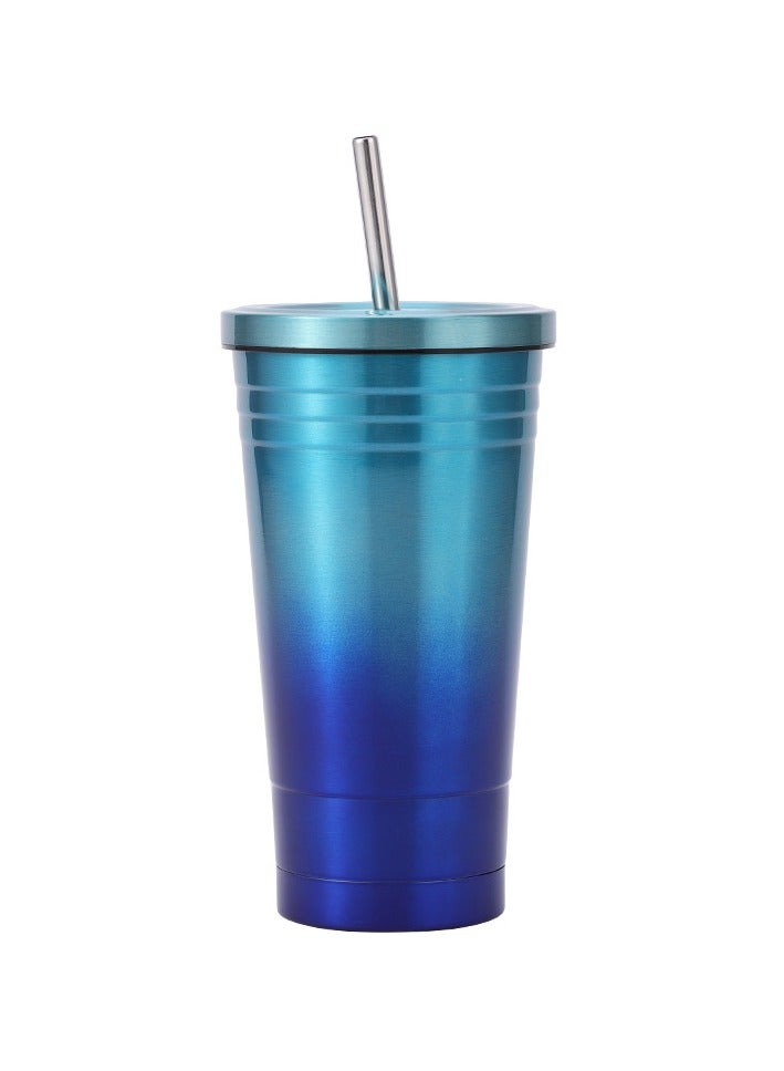 EBMINI New Double-Layer Portable Straw Insulated Cup  - Image 1