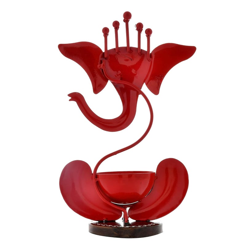 Craftam Metal Ganesha Tealight Candle Holder Stand for Home Living Room Decorative Gift Items - Image 5