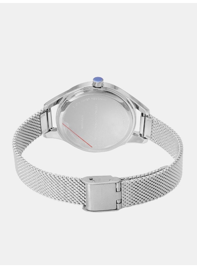 French Connection Women's Black Dial Silver Stainless Steel Bracelet Analog Watch 34mm - Image 3