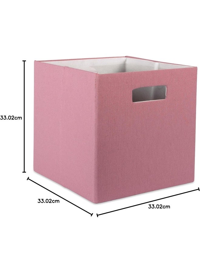 DII PolyCube Storage Collection Hard Sided Collapsible Solid Large Rose - Image 3