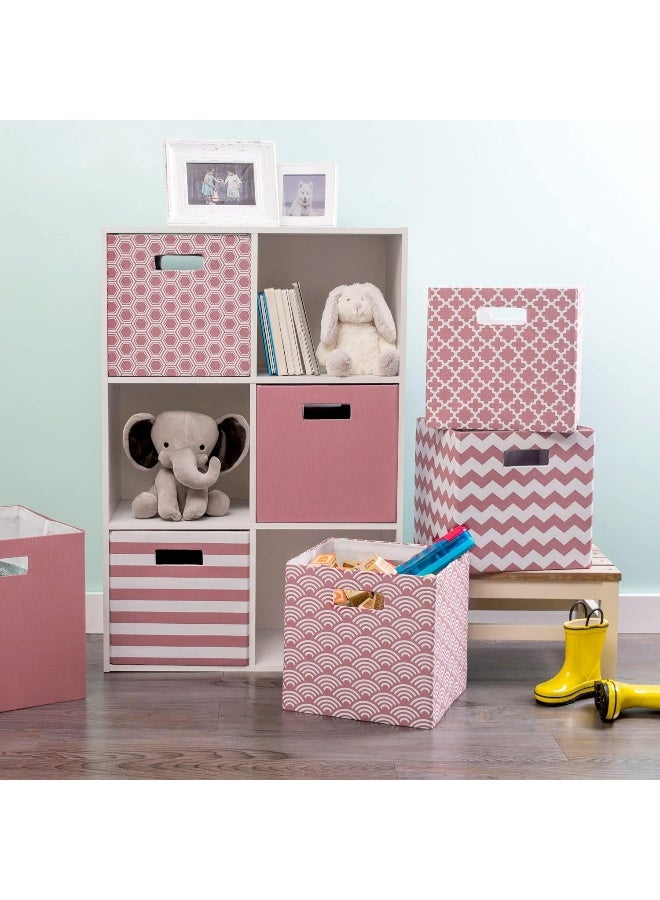 DII PolyCube Storage Collection Hard Sided Collapsible Solid Large Rose - Image 4