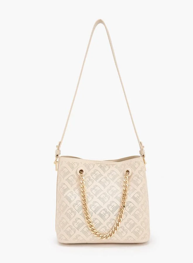 Flora Bella By Shoexpress Flora Bella Laser Cut Shoulder Bag with Chain Strap