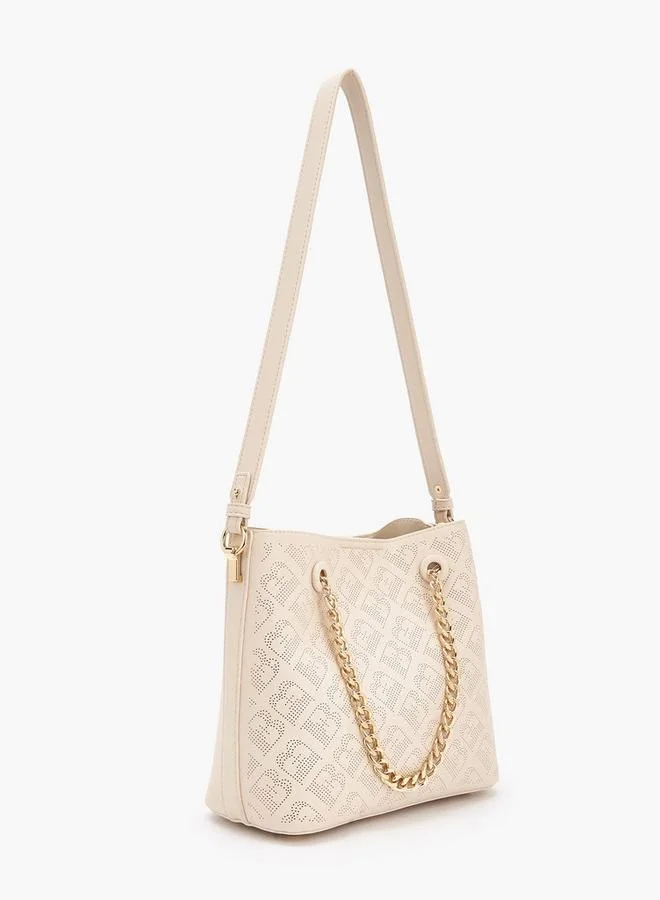 Flora Bella By Shoexpress Flora Bella Laser Cut Shoulder Bag with Chain Strap