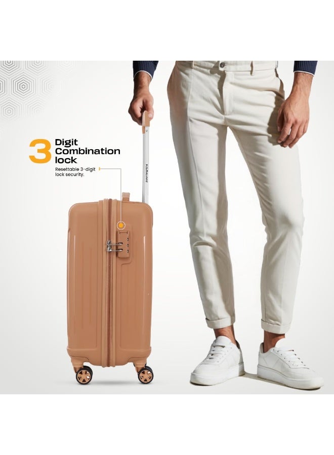 KAMILIANT by American Tourister Savvy 3-Piece Hard Case Spinner Luggage Set - Polypropylene - Orange Pastry (55/70/80 cm) - Image 3