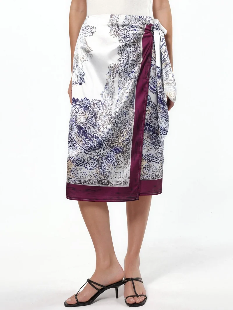 هيكاب Satin Wrap Skirt