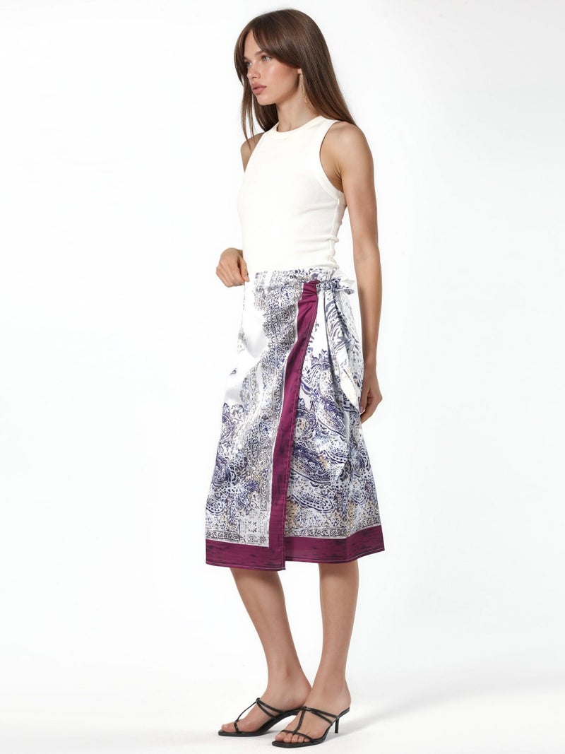 HICCUP Satin Wrap Skirt - Image 5
