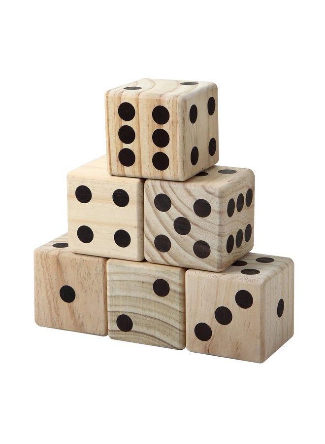 HATHAWAY High Roller Yd Dice Set With 6 X 3.5In Wooden Dice & Black Nylon Storage Bag Reusable Scorecard Included Yd Dice Wood - Image 4