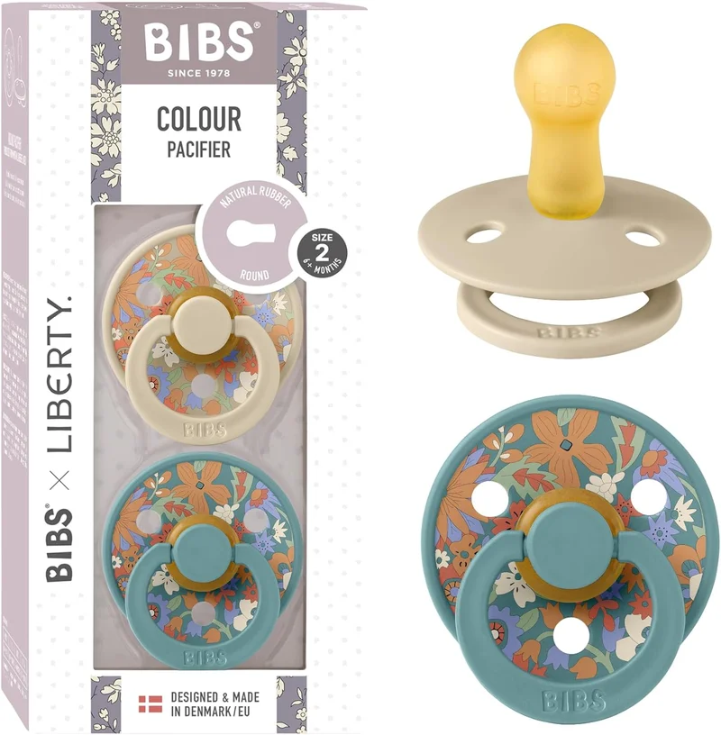BIBS BIBS Liberty Pacifier Set - Natural Rubber Soothers