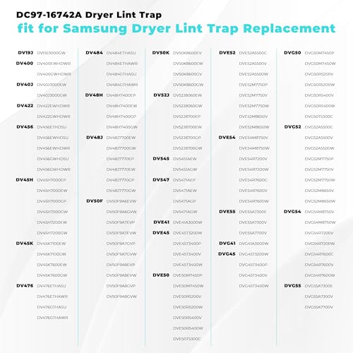 prime&swift DC97-16742A Lint Trap fit for Samsung Dryer Lint Trap Replacement,Stainless Steel Lint Trap Screen Parts fit for SAMSUNG Dryer DV456ETHDSU/AA DV45H7000EW/A2 DVE50R5200W/A3 DVE50R5400V/A3 prime&swift - Image 5