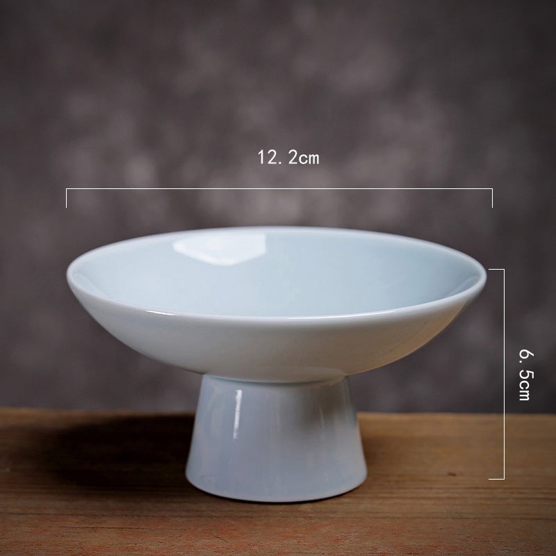 Ceramic Lotus Elevated Fruit Plate Creative Dessert DishUpper Wako Dish (Pink Green) Upper Wako Dish (Pink Green) 