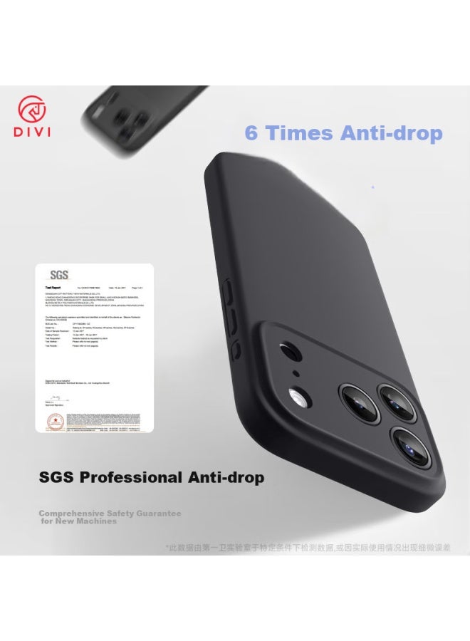 Divi Iphone 17 Pro Max Case, Apple 17 Pro Max Protective Cover, Liquid Silicone Skin-friendly Full Camera Protection Shockproof For Men And Women, Black - Image 3