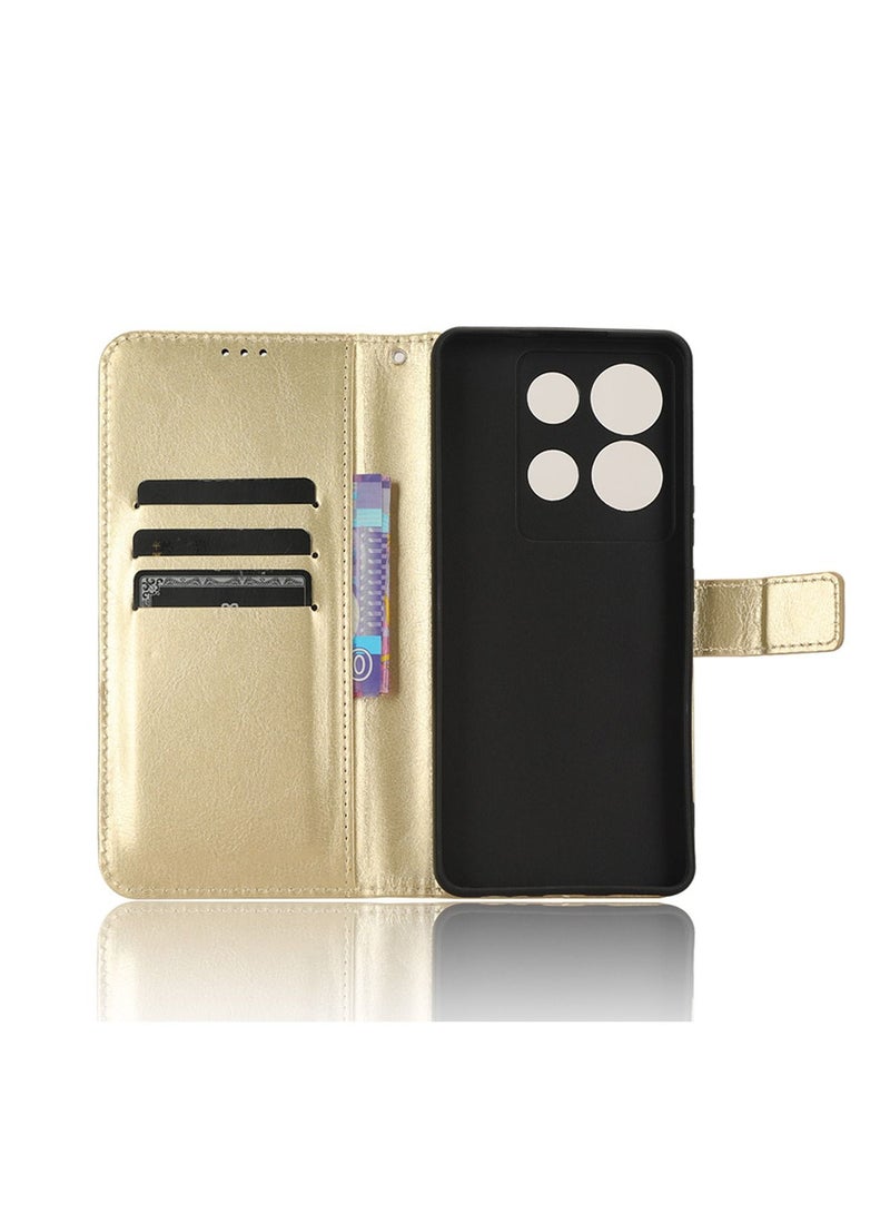 Infinix Note 30 5G/X6711 Phone Case Cover with Full Body Camera Len Protector PU Leather Wallet Card Holder Shockproof Protective Back Cover with Release Hand Phone Holder Daily Video Kickstand  - Image 2