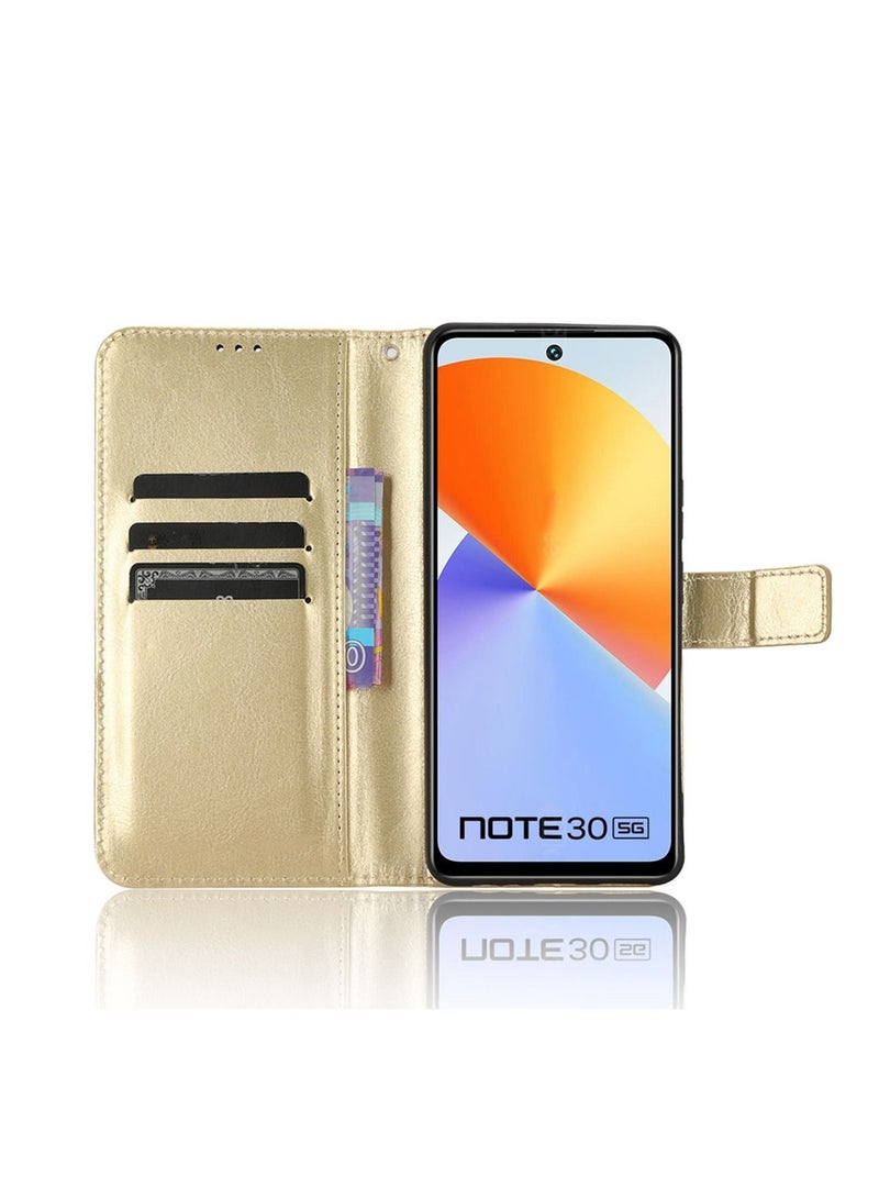 Infinix Note 30 5G/X6711 Phone Case Cover with Full Body Camera Len Protector PU Leather Wallet Card Holder Shockproof Protective Back Cover with Release Hand Phone Holder Daily Video Kickstand  - Image 3